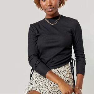 Marlea Crew Neck Side Rouched Top